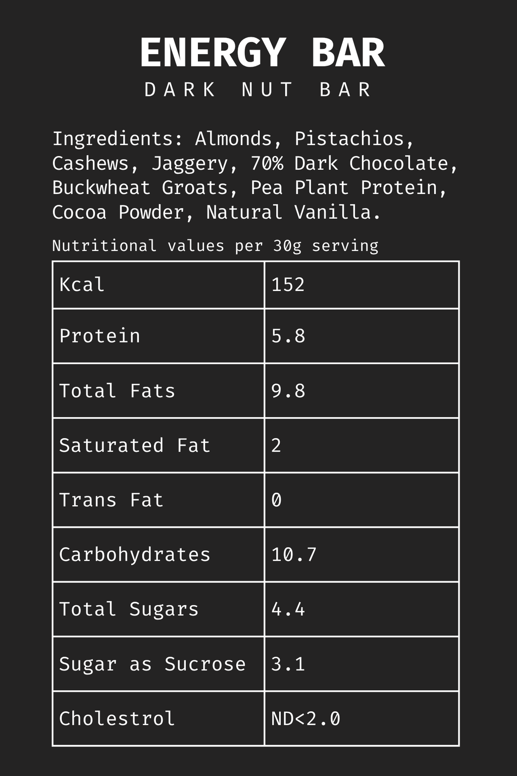Dark Nut Bar