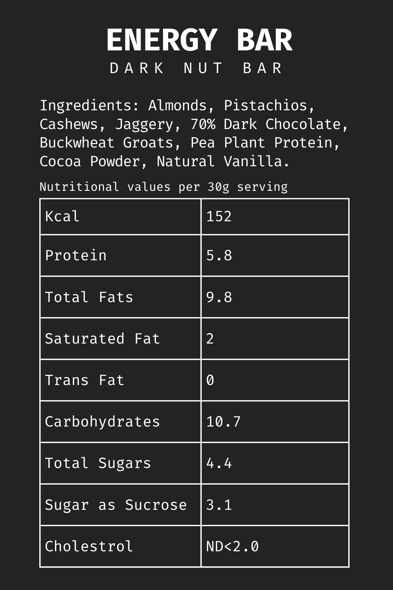 Dark Nut Bar